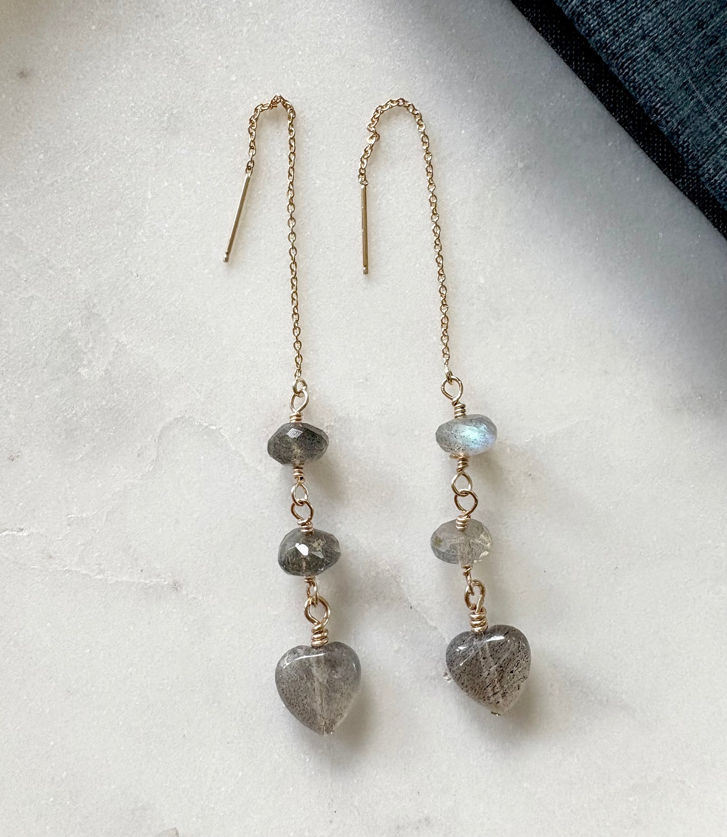 Bastille Labradorite Threader Earrings