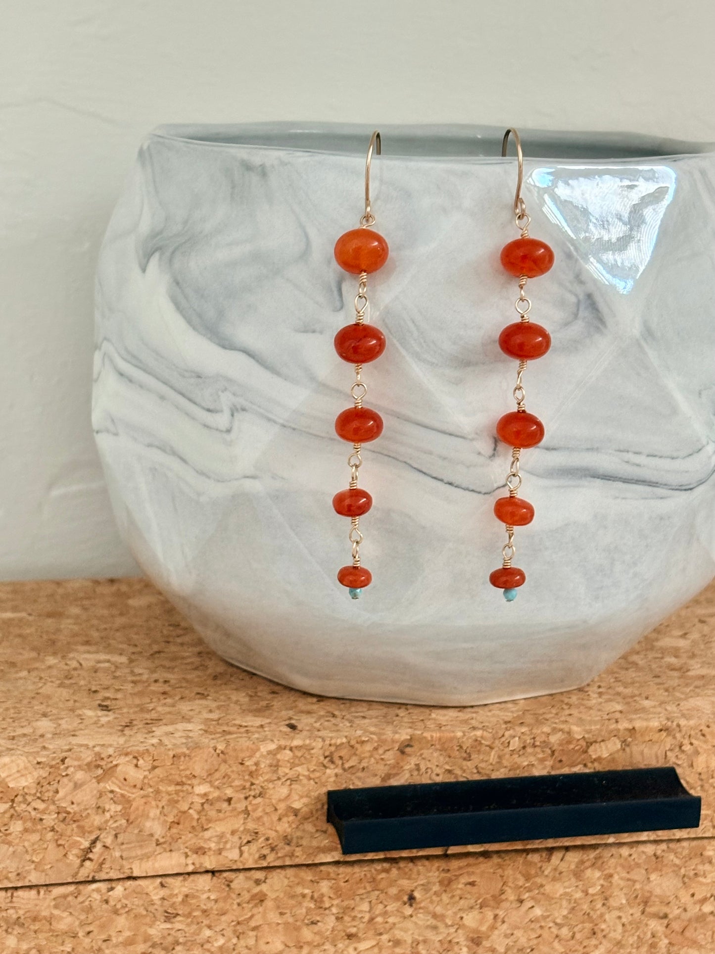 Monaco Carnelian Earrings