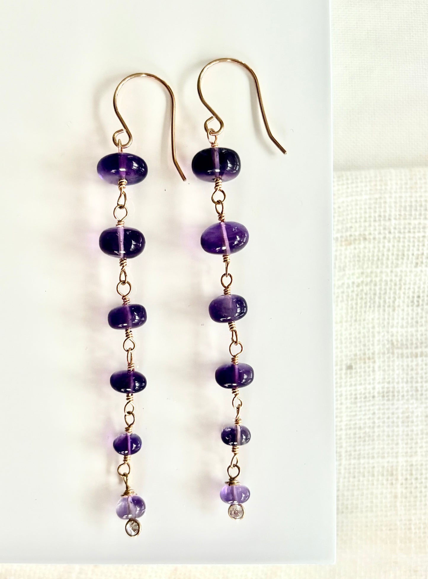 Sangria Amethyst Duster Earrings