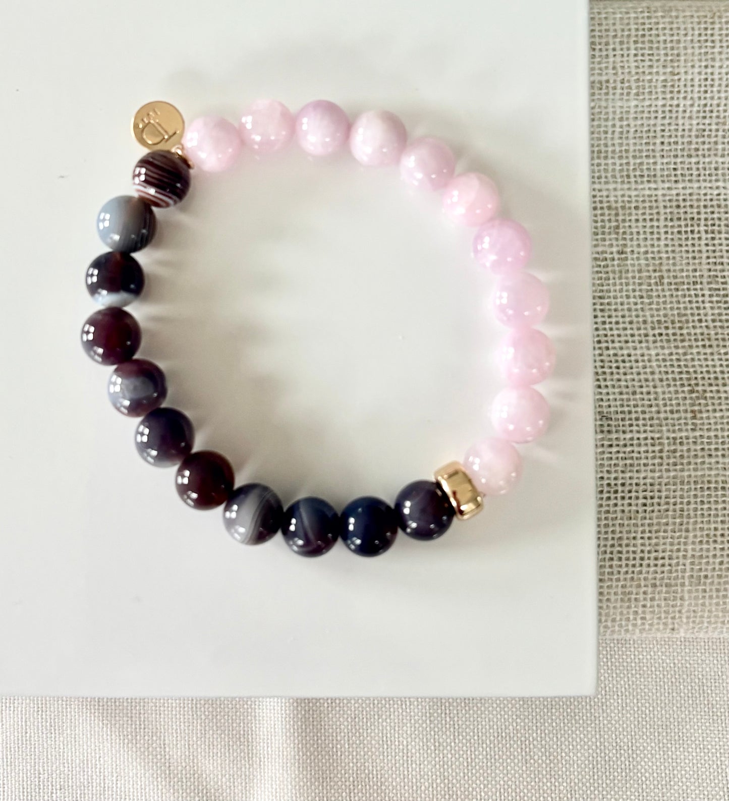 Botswana Agate & Kunzite Bracelet