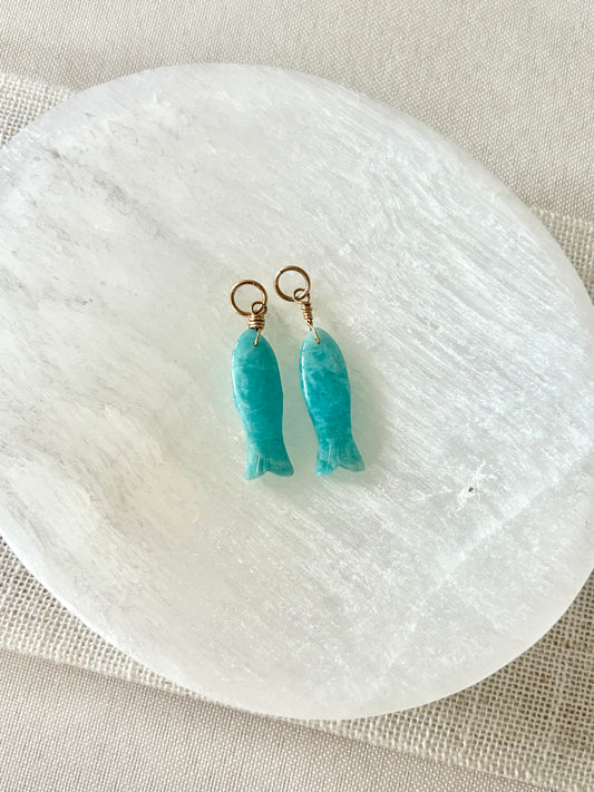 Amazonite Fish Charm
