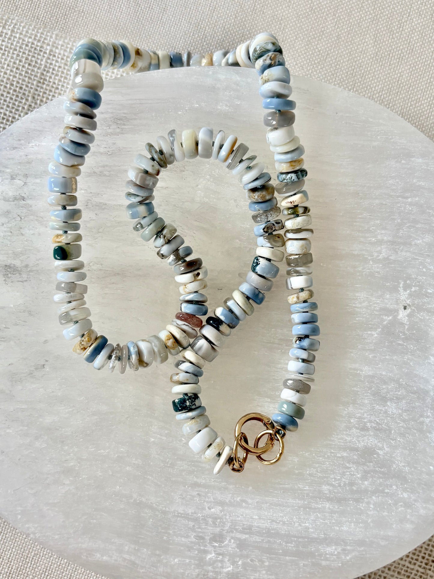 Knotted Peruvian Opal Necklace