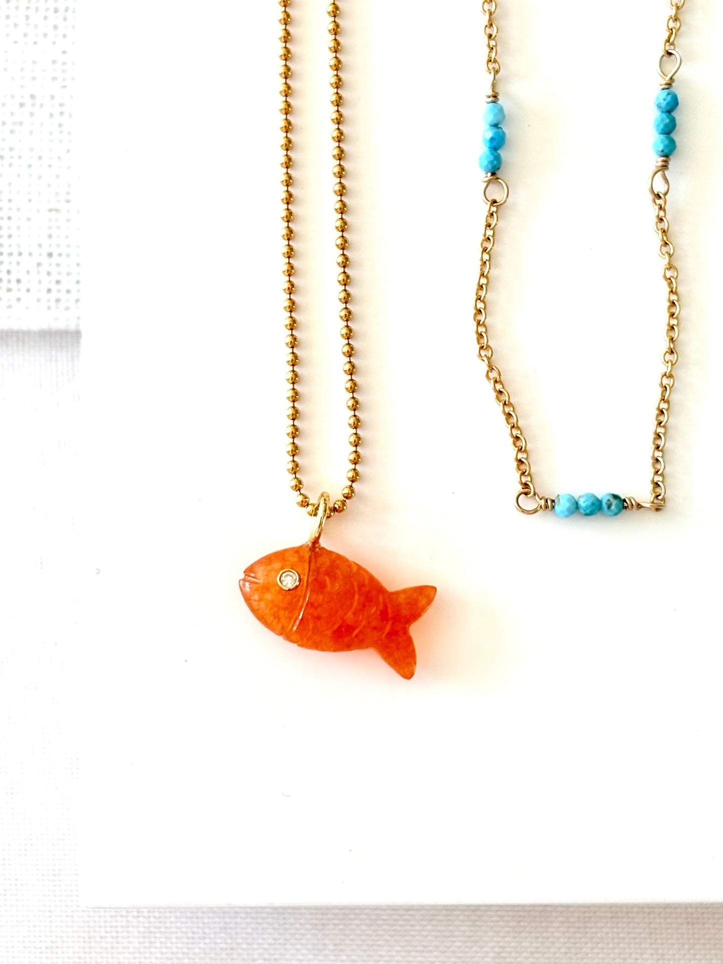 Carnelian Fish Necklace