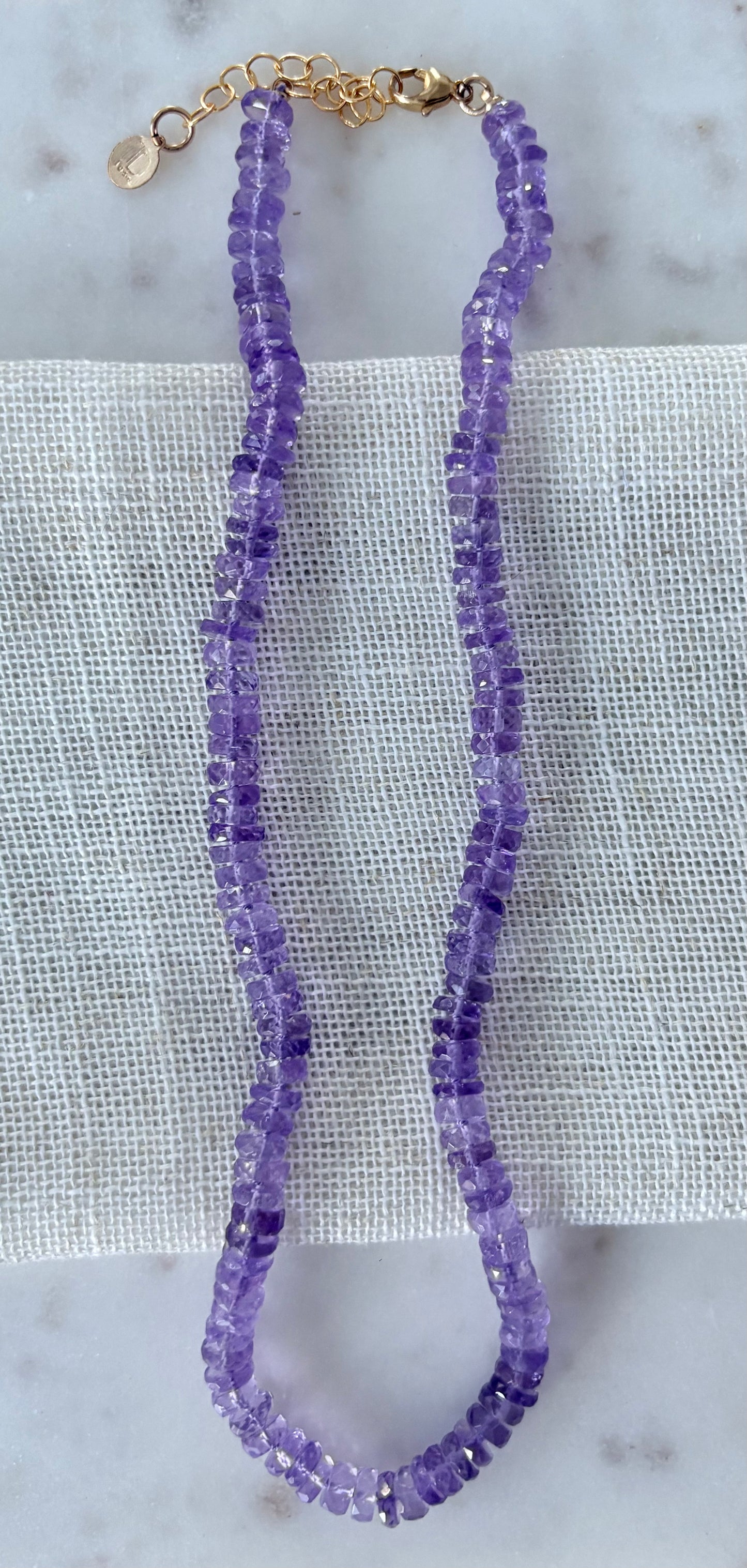 Deep Amethyst Knotted Gemstone Necklace image 0