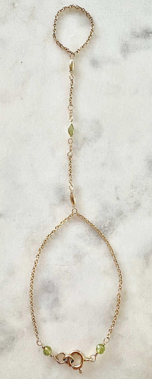 Birthstone Hand Chain Bracelet  image 0