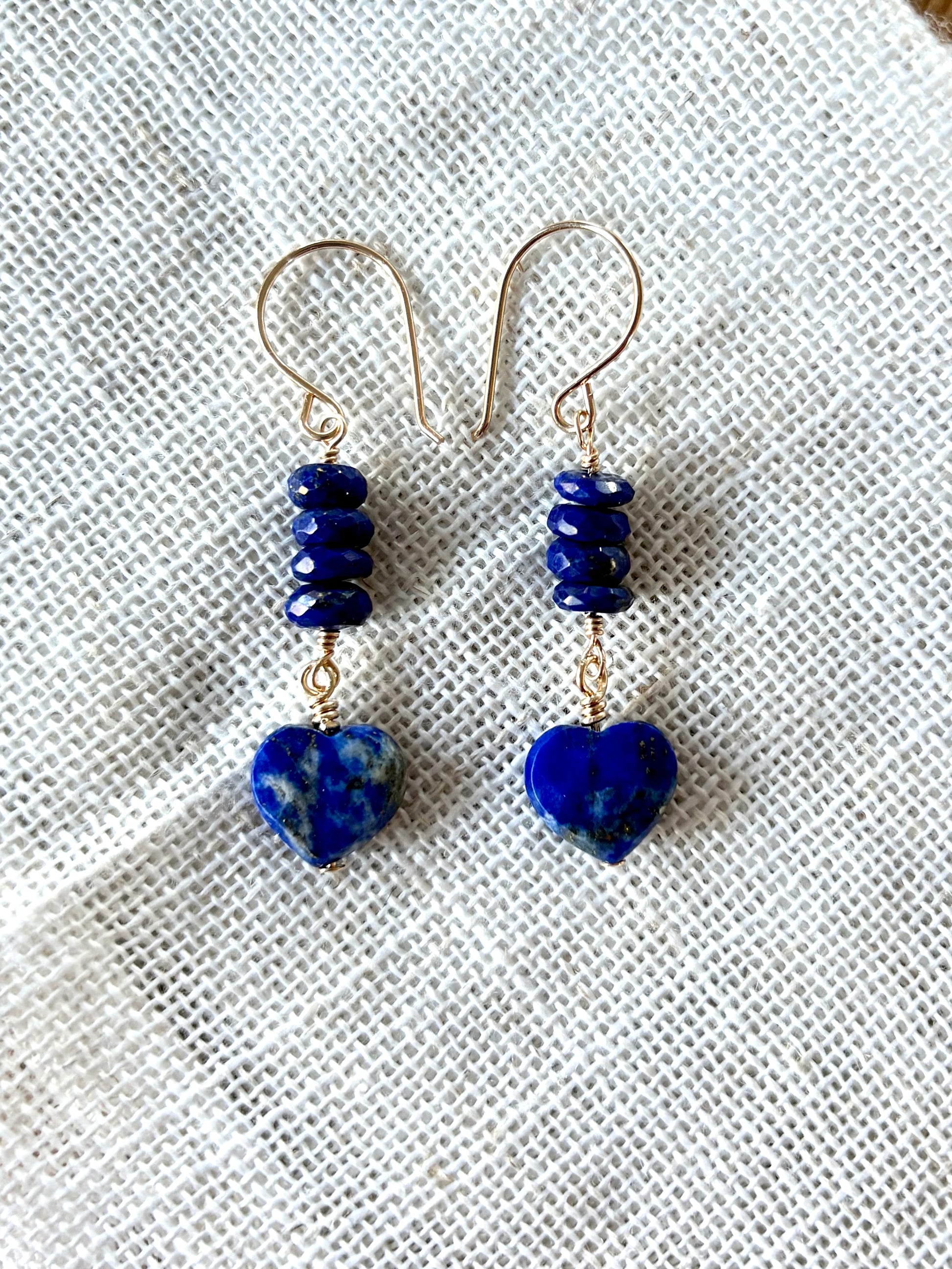 Bastille Lapis Heart Earrings  image 0