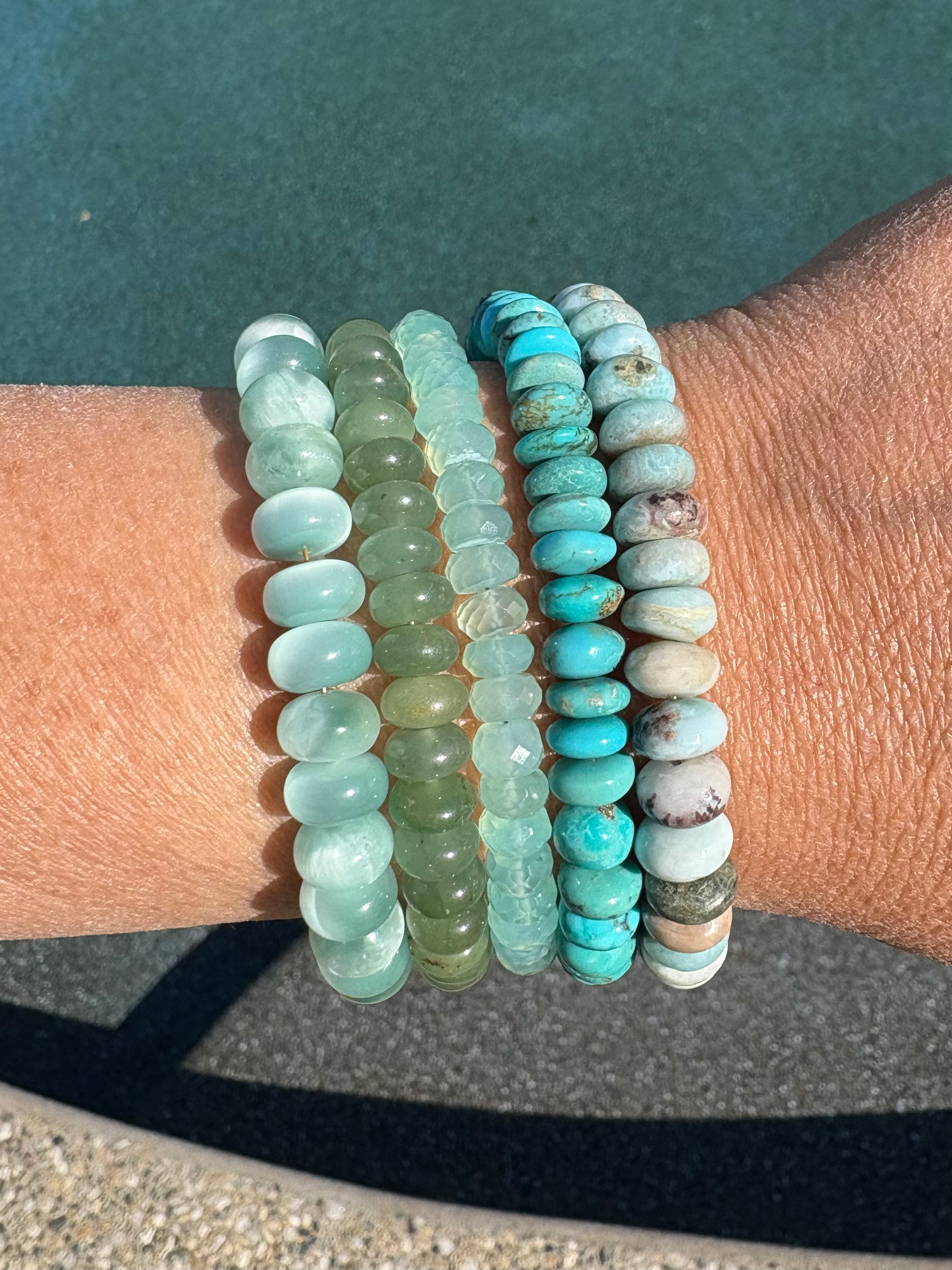 Aqua Chalcedony Gemstone Bracelet  image 2
