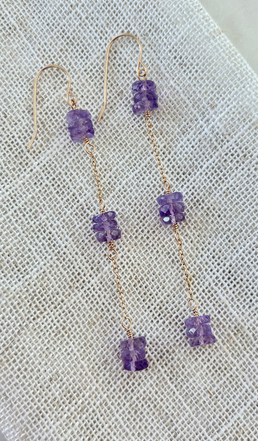 Celeste Amethyst Duster Earrings image 0